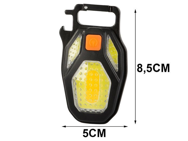 Акумуляторний LED ліхтарик LL-203 COB з магнітом та карабіна Type-C для 7_01550 фото