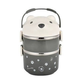 Ланч-бокс с двумя отделениями B4009 1700ml Нержавеющая сталь Серый 3_06570 фото