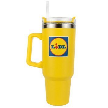 Термокружка Lidl HG12790B с трубочкой 1.2 л Yellow 3_08536 фото