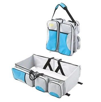 Сумка-ліжко Baby Room для немовлят багатофункціональна Blue-Grey 3_08057 фото