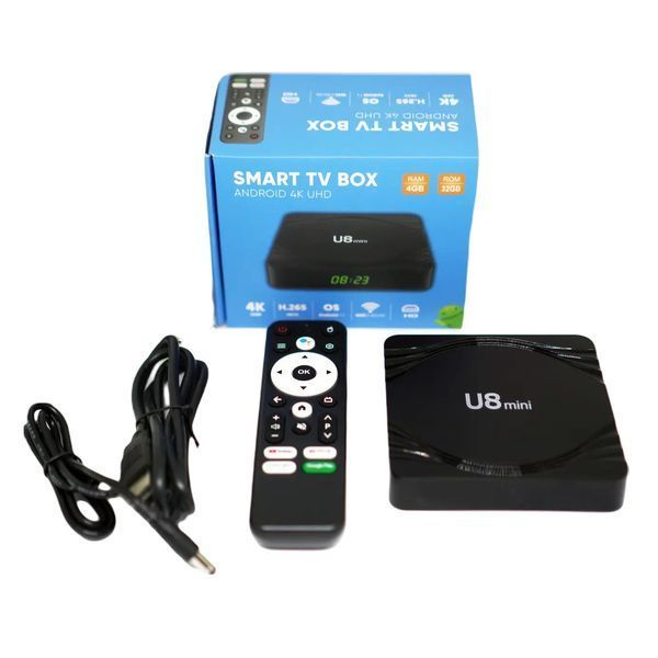 Медиаплеер U8 Mini Android 11 4GB 32GB 4K Smart TV Box для современных 3_06083 фото