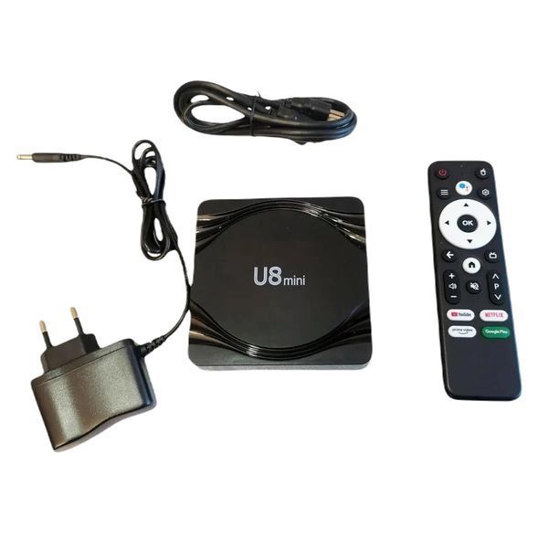 Медиаплеер U8 Mini Android 11 4GB 32GB 4K Smart TV Box для современных 3_06083 фото