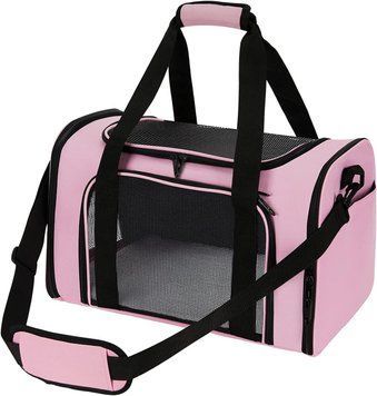 Сумка для питомцев CosmoPet CP-47 с окошком 42x28x28 см Розовая 3_03289 фото