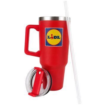 Термокружка Lidl HG12790C с трубочкой 1.2 л Red 3_08537 фото