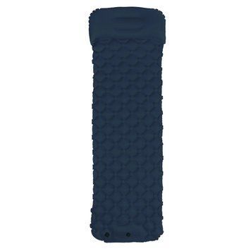 Матрац туристичний надувний Sleeping Pad з подушкою та вбудованим насосом 180х65 см темно-синій 3_05012 фото