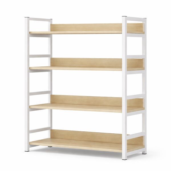 Книжкова стелаж G633A з 4 полицями 80x30x112 см White Oak 3_08138 фото