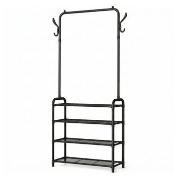 Підлогова вішалка Clothes Rack 5 ярусів 60x29.5x152 см Black 3_08463 фото