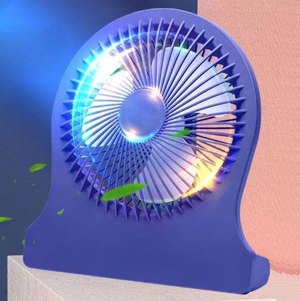 Настольный вентилятор Mini Fan S7 с аккумулятором и USB для удобства Blue 3_06711 фото