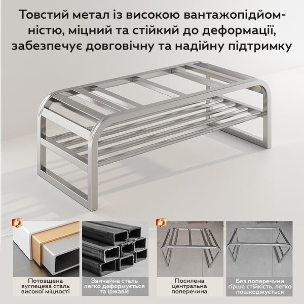 Зручна лавка для взуття NA71-100 з м'яким сидінням Чорна 3_08152 фото