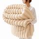 Плед Coral Fleece рельефный 150x200 см Beige 3_08638 фото 1