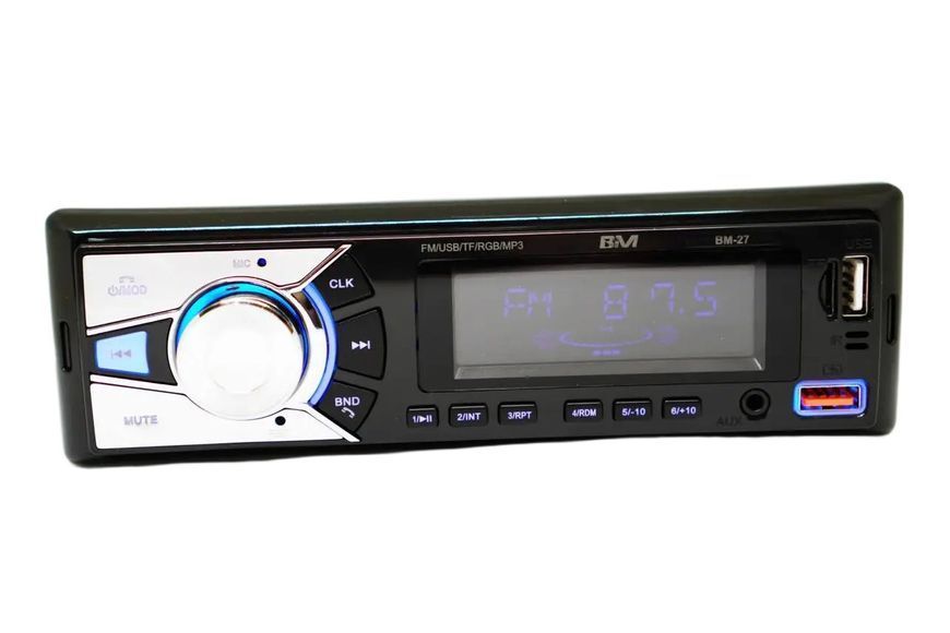 Автомагнитола Boschmann BM-27 с Bluetooth 2 USB microSD AUX MP3 FM 4x100W RGB 3_06827 фото