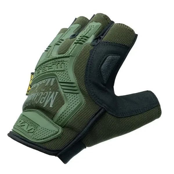 Тактичні рукавички без пальців 10154 XL для полювання та спорту Olive Green 7_02337 фото