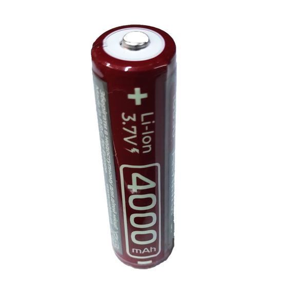 Акумулятор 18650 Rablex Li-ion 4000mAh 3.7V Захист 1 шт Червоний 7_01644 фото