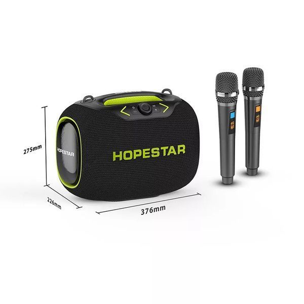 Bluetooth колонка Hopestar PartyBox RGB потужністю 120W з мікрофонами Black 3_07544 фото