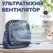 Настільний вентилятор TOPK K52 з 3 режимами роботи USB Синій 3_07088 фото 3