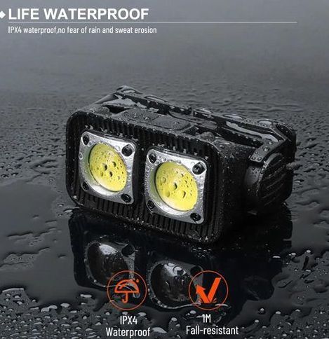 Фонарик налобный X-Balog K372 с датчиком движения аккумуляторный USB Type-C 7_02933 фото