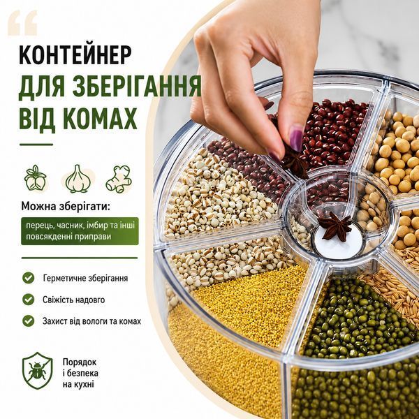 Диспенсер для круп KF8983 вращающийся 24x24x24 см Emerald 3_08590 фото