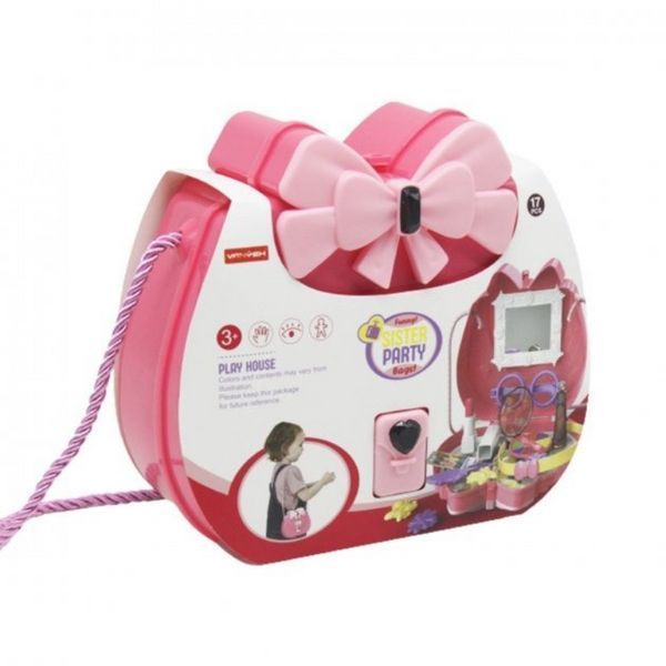 Игровой набор косметики Funny Sister Party Bags с зеркалом розовый 3_05709 фото