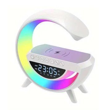 Настільна смарт лампа G-Smart Light BT3401 RGB з бездротовою зарядкою та Bluetooth колонкою 3_04350 фото