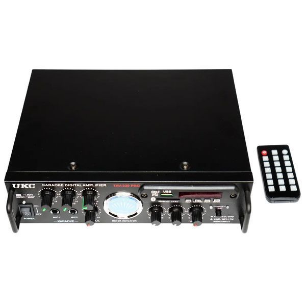 Караоке підсилювач звуку UKC TAV-339 PRO Bluetooth USB FM MP3 240W Black 3_07874 фото