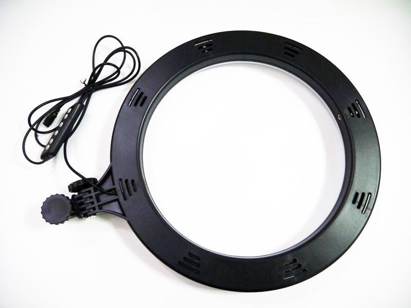 Кольцевая LED лампа MJ38 RGB 38 см разноцветная с держателем 4_00543 фото
