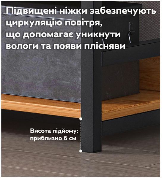 Книжковий стелаж G633A на 4 рівня 60x30x112 см Жовта Груша Чорний 3_08143 фото