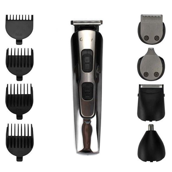 Машинка для стрижки Geemy GM-592 10-в-1 з бритвою та тримером Silver-Black 3_04077 фото