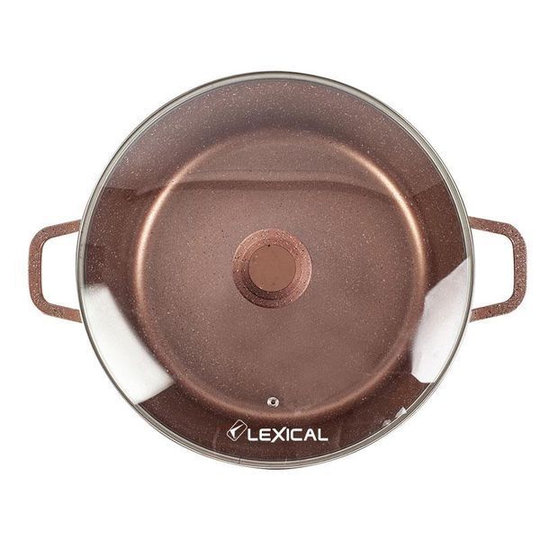 Каструля Lexical LM-010214-5 з кришкою антипригарне покриття 40 см золота 2_009408 фото