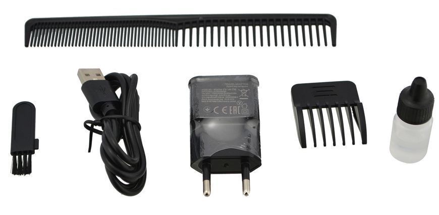 Машинка для стрижки Geemy GM-592 10-в-1 з бритвою та тримером Silver-Black 3_04077 фото