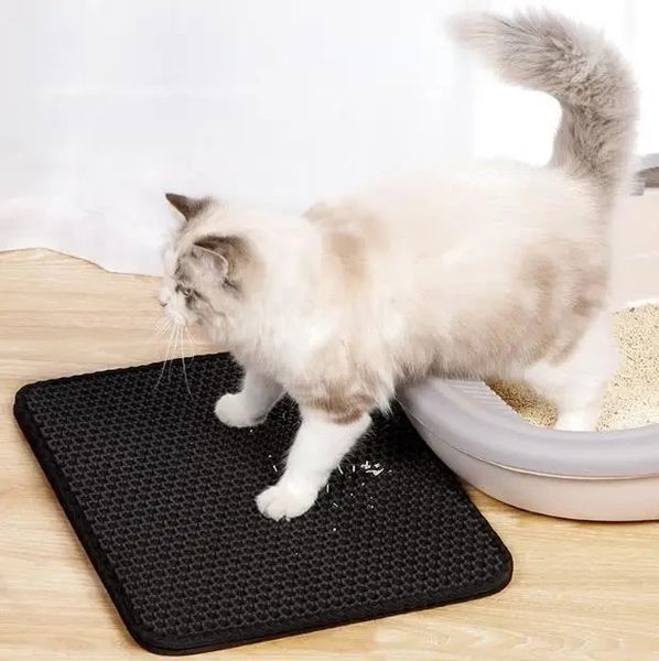 Двухслойный коврик для кошачьего туалета EVAPUZZLE 40x50 см Black 3_07932 фото