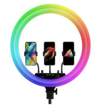Кільцева LED лампа MJ18 RGB 45 см із 3 тримачами 4_00548 фото