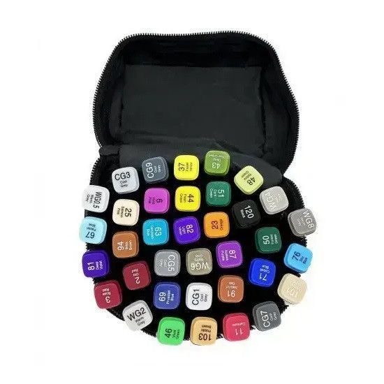 Набор двусторонних маркеров Touch Raven на спиртовой основе 36 шт Black 3_01546 фото