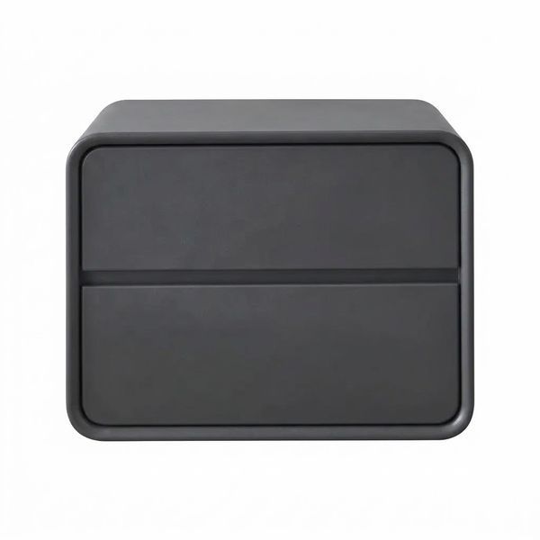 Компактная прикроватная тумба P328 с двумя ящиками Dark Grey 3_08158 фото