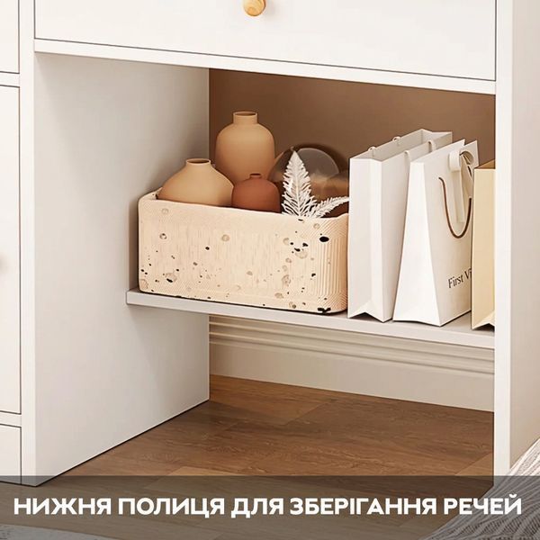 Столик для макияжа с LED-зеркалом и ящиком 128x80x40 см White 3_08174 фото