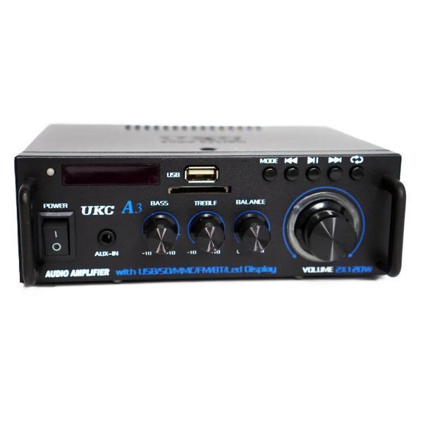 Аудіосистема UKC A3 з Bluetooth USB SD FM MP3 AUX 2x120W Колір Black 3_07328 фото