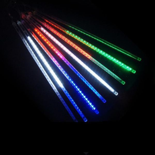 Светодиодная гирлянда "Тающие сосульки" 50 см 8 шт LED разноцветные 3_01449 фото