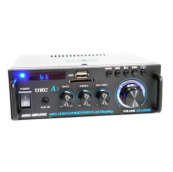 Аудіосистема UKC A3 з Bluetooth USB SD FM MP3 AUX 2x120W Колір Black 3_07328 фото