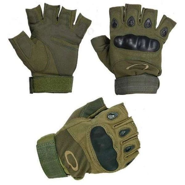Тактические перчатки без пальцев 104 XXL для военных Olive Green 7_02344 фото
