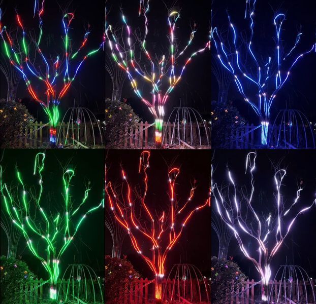 Світлодіодна стрічка RIAS 3528 RGB з ефектом хвилі 10 м Колірна 3_07482 фото