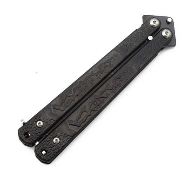 Ніж-метелик Benchmade A820 "Сакура" з кліпсою 22 см чорний 7_00575 фото