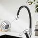 Гибкий смеситель для ванной и кухни RIAS Water Tap 48 см Silver-Black 3_06879 фото 5