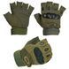 Тактические перчатки без пальцев 104 XXL для военных Olive Green 7_02344 фото 2
