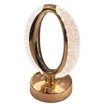 Настільна кристалічна лампа Ring Diamond з декоративним освітленням Gold 3_04623 фото