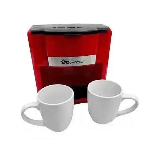 Кофеварка Domotec MS-0705 на две чашки мощностью 500W Красная 3_05307 фото