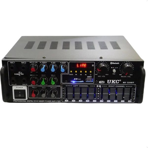 Караоке усилитель звука UKC AV-326BT 240W с Bluetooth черный 4_386270181 фото