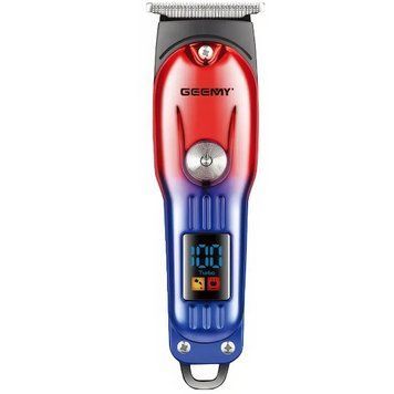 Машинка для стрижки Geemy GM-8036 с LED-дисплеем 3 насадки красно-синяя 3_05684 фото