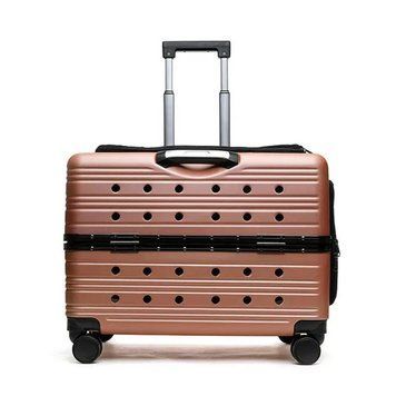 Контейнер для домашних животных CosmoPet CP-303 с колесами 44х55х39см Розовый 3_06687 фото