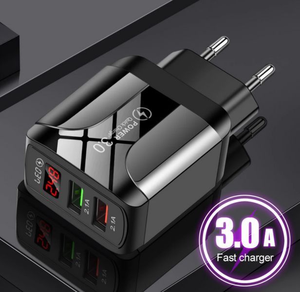 Зарядний пристрій PD PKG025 20W 2xUSB швидка зарядка QC3.0 колір Black 7_01697 фото