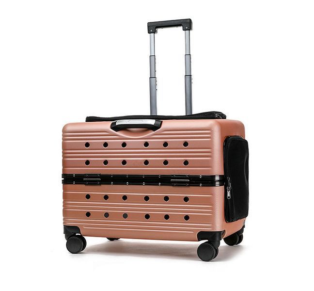 Контейнер для домашних животных CosmoPet CP-303 с колесами 44х55х39см Розовый 3_06687 фото