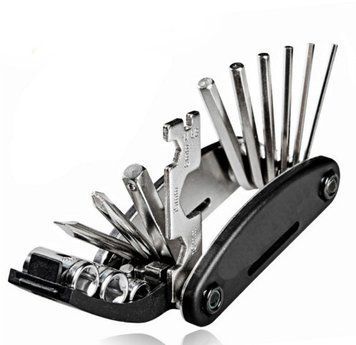 Мультитул для велосипеда Multitool 16 в 1 с чехлом Черный 3_3382 фото